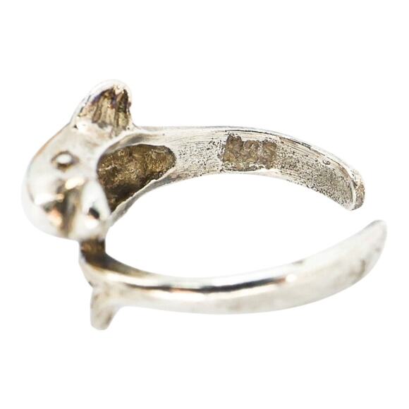 Vintage Collectible Tiny Baby Rings Sterling Silver Dolphin Flip Flops - Read! - Picture 4 of 8